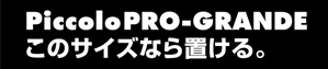 PiccoloPRO-GRANDE　このサイズなら置ける